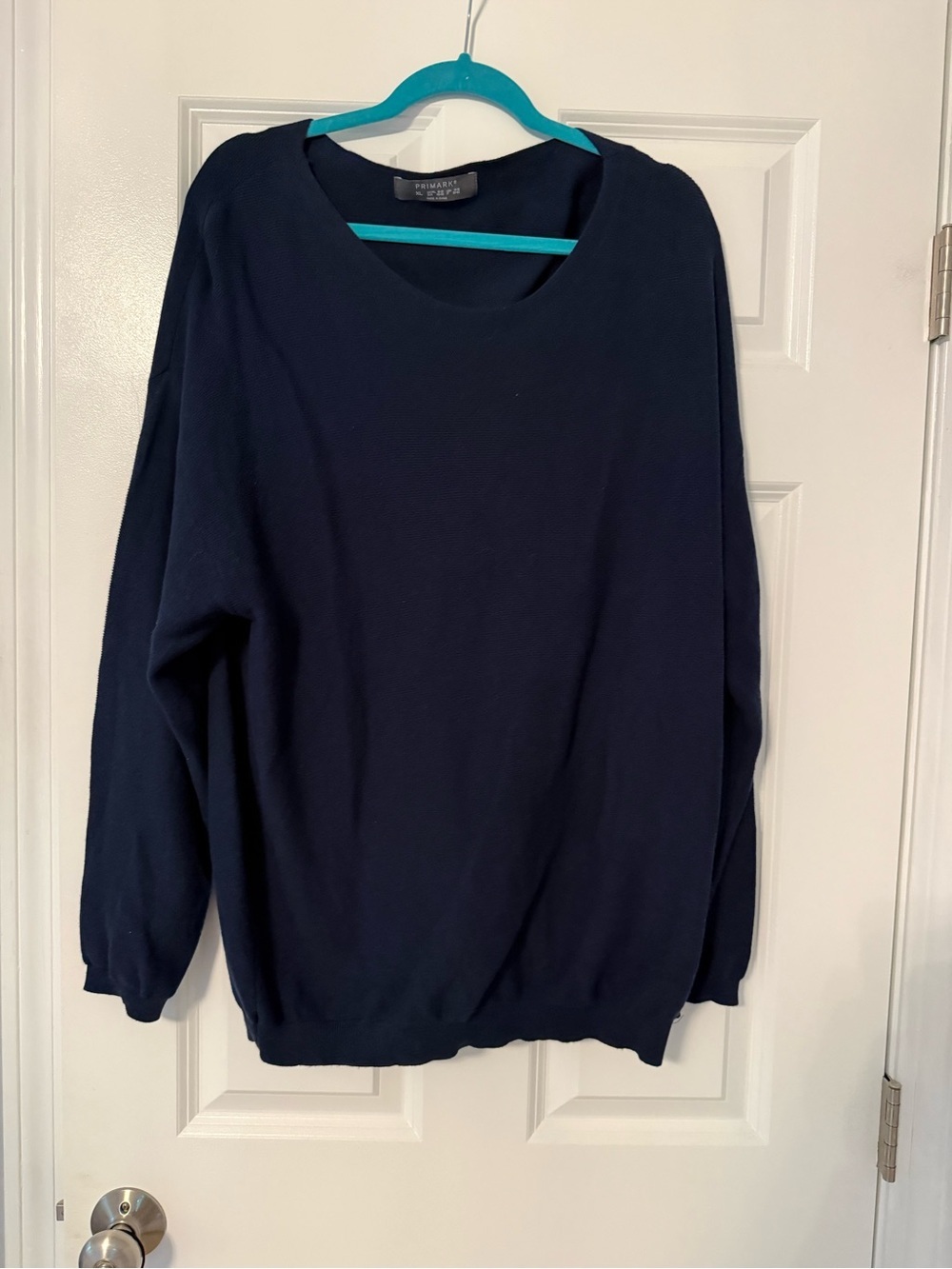 Primark | Navy Blue 100% Cotton Round Neck Pullover Sweater | Size XL